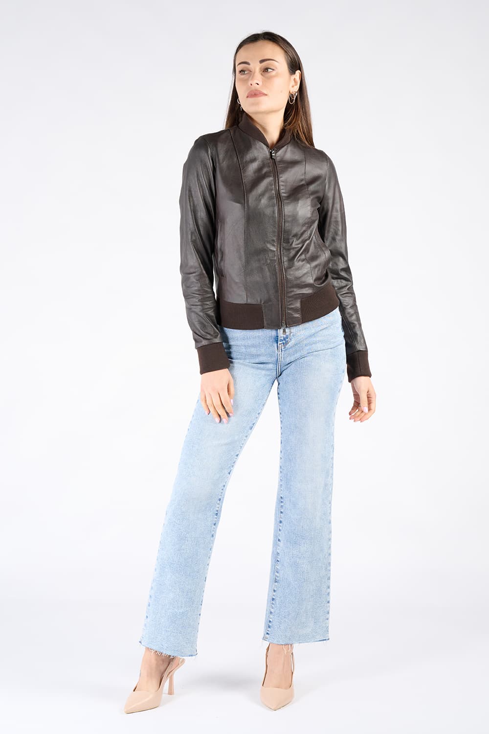 Ambra Giacca donna 100% vera pelle Made in Italy - Barone Firenze