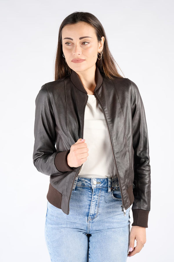 Ambra Giacca donna 100% vera pelle Made in Italy - Barone Firenze