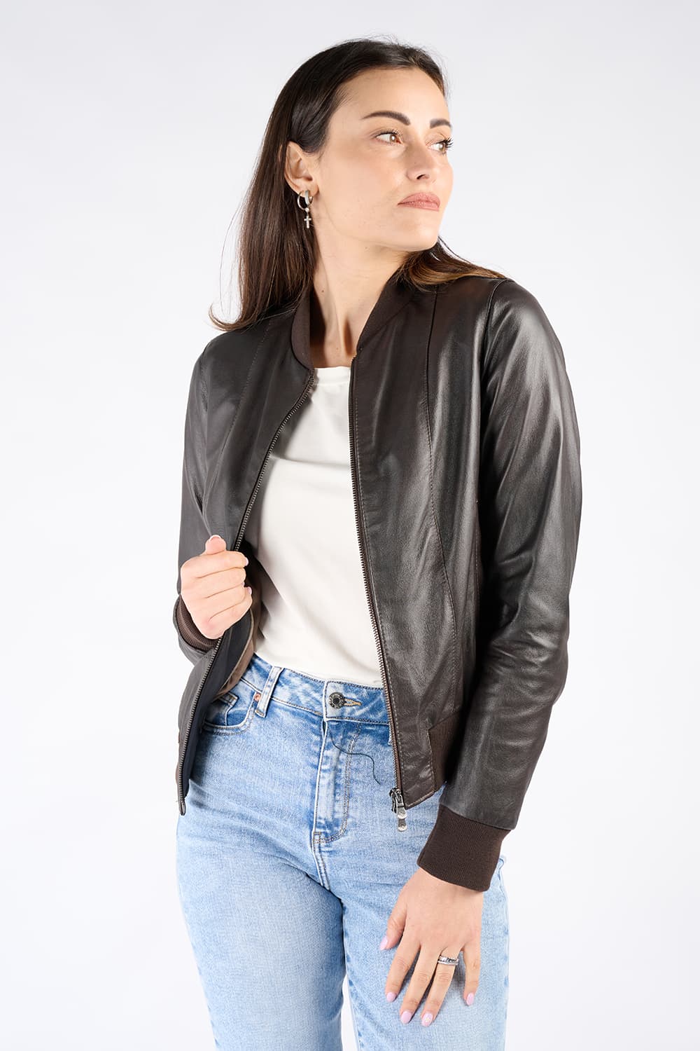 Ambra Giacca donna 100% vera pelle Made in Italy - Barone Firenze