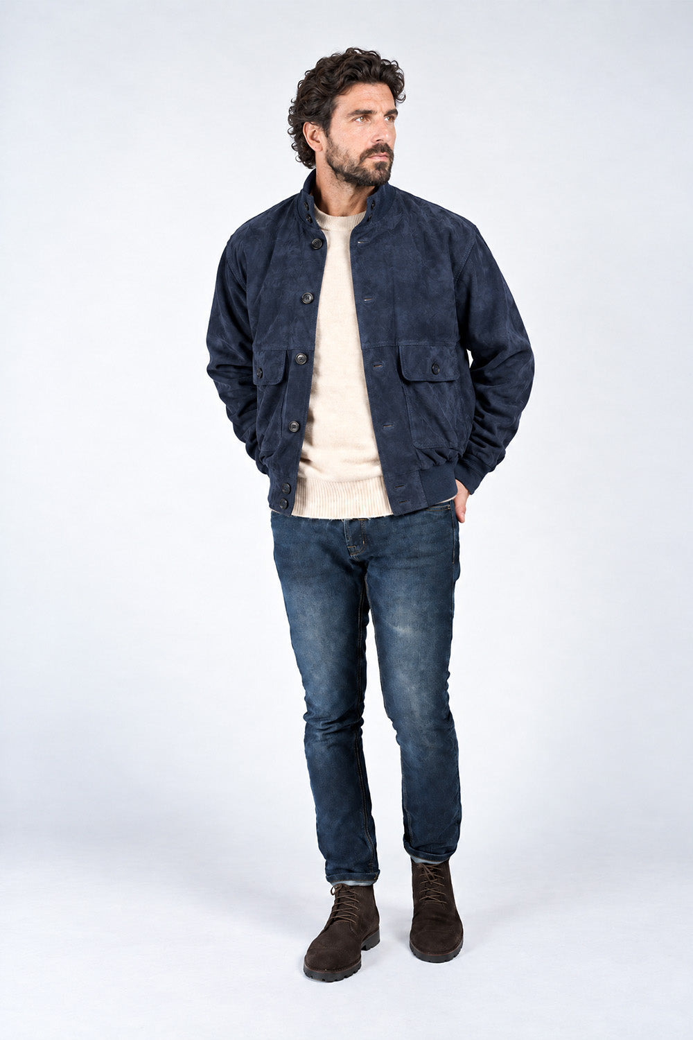 Amedeo Modrá Suede
