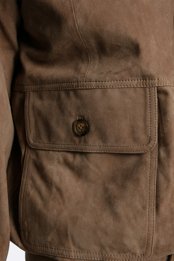 Amedeo camoscio giacca da uomo 100% vera pelle Made in Italy - Barone Firenze
