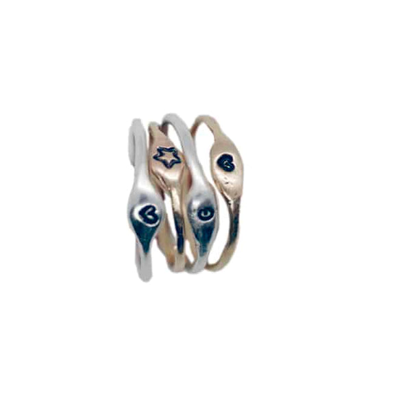 Anello Mini.Mì personalizzato argento
