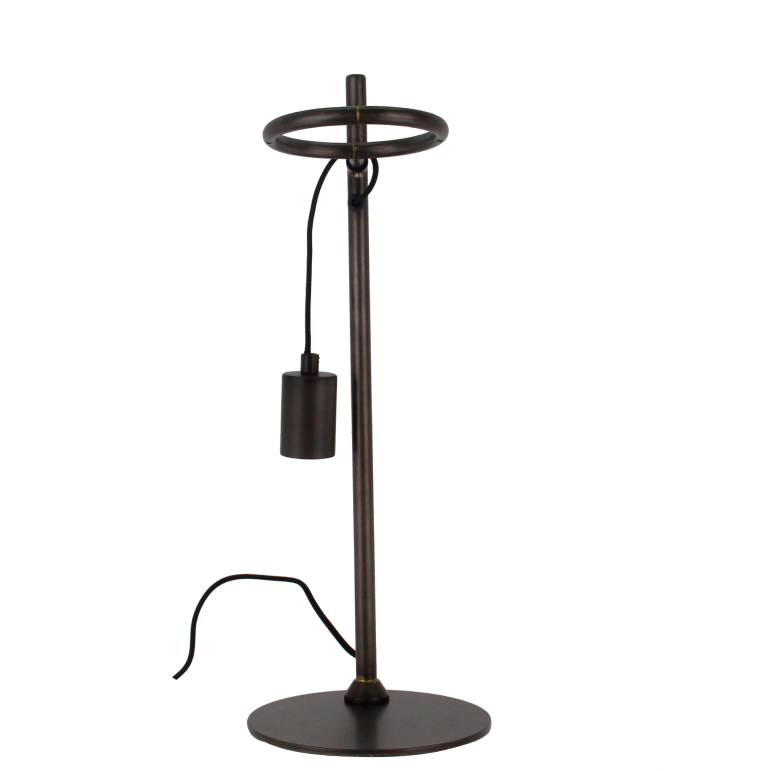 De zwarte Anello tafellamp heeft een industrieel design. Perfect voor een moderne uitstraling op je bureau of nachtkastje.