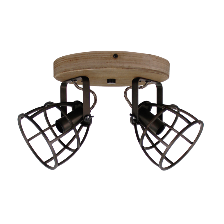 Van dichtbij laat de zwarte Aperto plafondlamp zijn industriële charme zien. Perfect voor een stoere touch in je interieur.