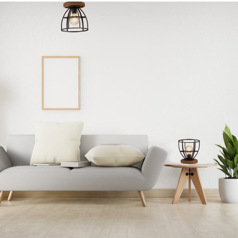De zwarte plafondlamp Aperto geeft een industriële touch aan je interieur.