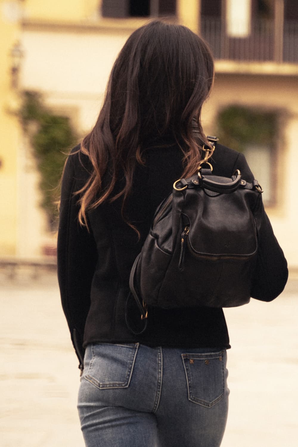 Arezzo Gold zaino 100% vera pelle Made in Italy - Barone Firenze