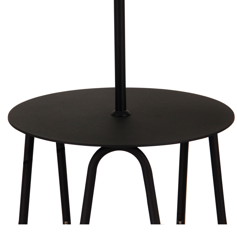 Detailweergave van de Arezzo vloerlamp in zwart. Dit industriële ontwerp voegt karakter toe aan je interieur.