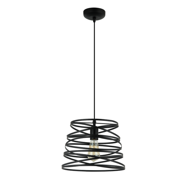 De zwarte hanglamp Asti laat een moderne uitstraling zien. Perfect voor sfeervolle verlichting boven de eettafel.