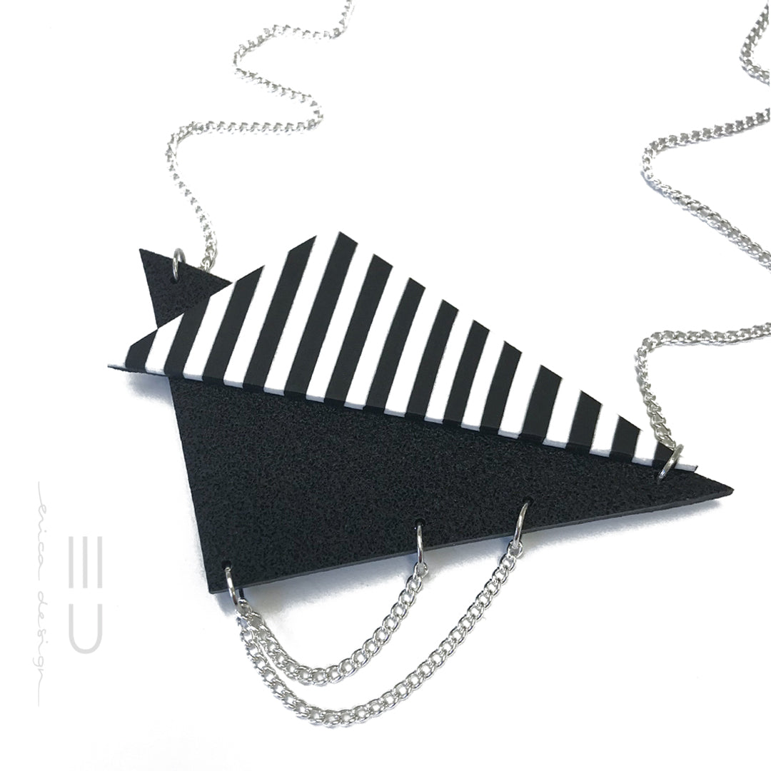 asymmetric | stripes - necklace