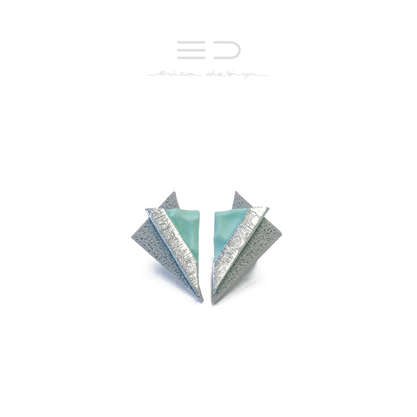 asymmetric | mint - silver - gray