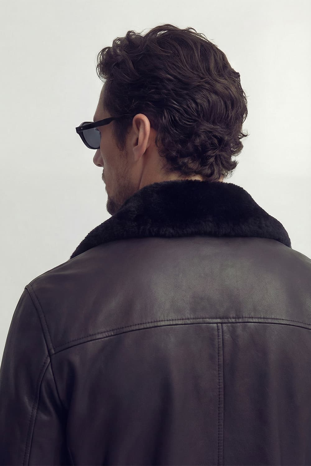 Men's Black Aviator Jacket