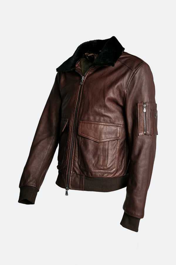 Giacca Aviatore pelle Tdm 100% vera pelle Made in Italy - Barone Firenze