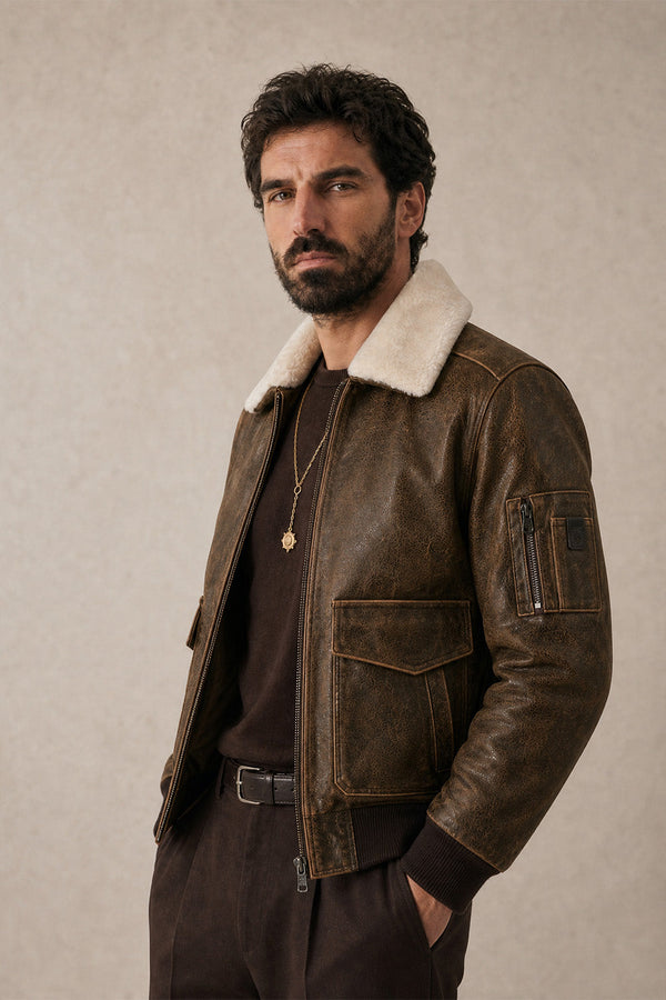 Aviatore Rock 100% vera pelle Made in Italy - Barone Firenze