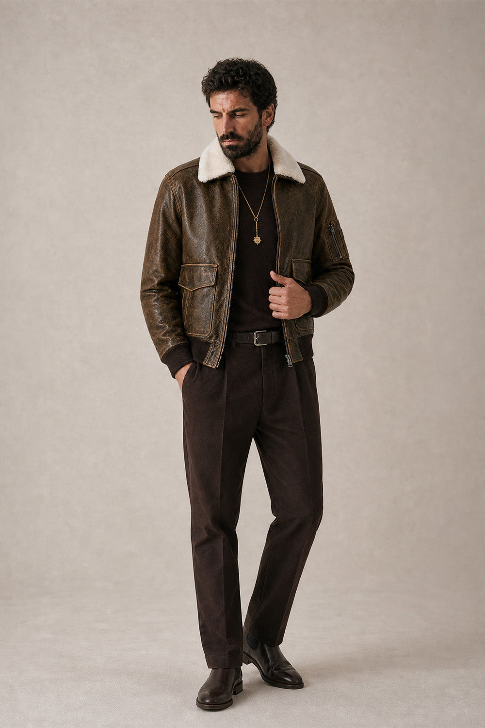 Aviatore Rock 100% vera pelle Made in Italy - Barone Firenze