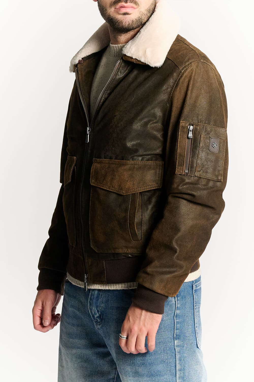 Aviatore Rock 100% vera pelle Made in Italy - Barone Firenze