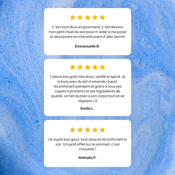 3 avis clients sur le blue latte Blue Moon de nümorning