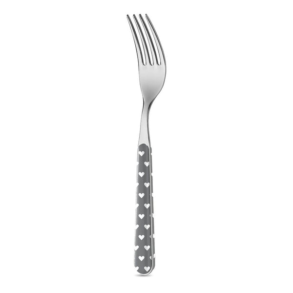 6 Table Fork - Little Hearts Gray BD14060DG