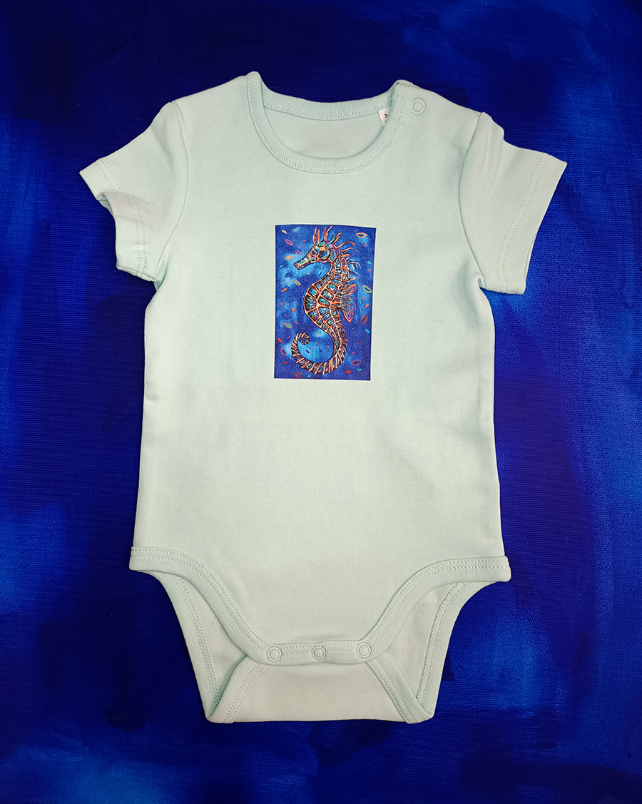 Body per bambini, schiuma di mare - Cavalluccio marino