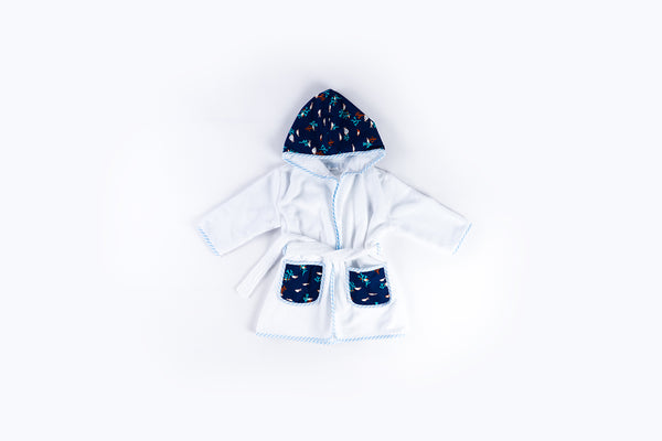 Bamboo Bathrobe - Design - Marine