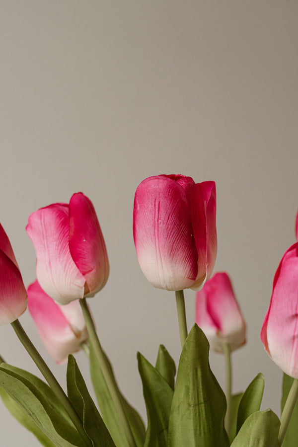 Zijdeboeket - Tulpen - Lichtroze