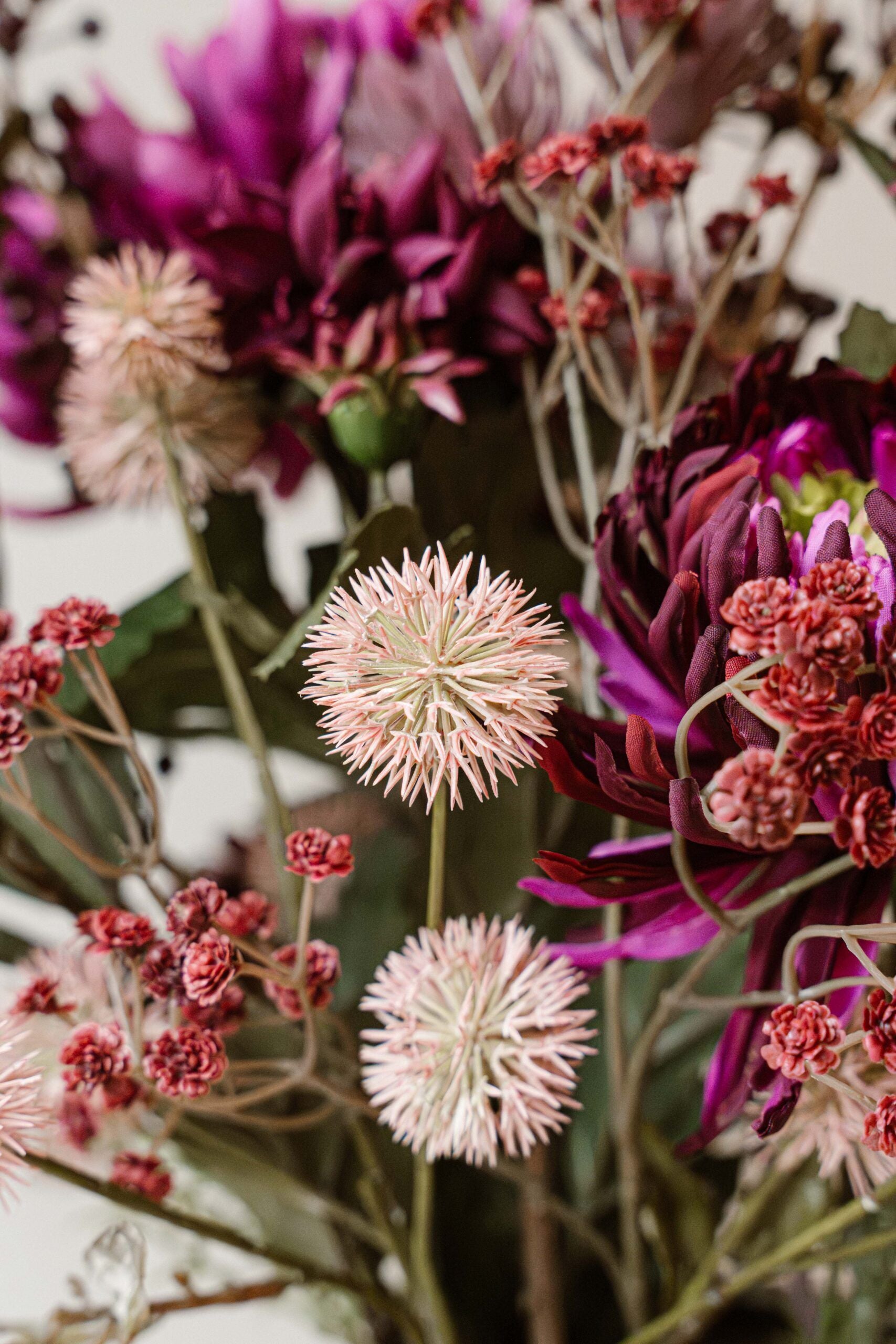 Indore Silva - Thistle - Pink - artificial branch - silk