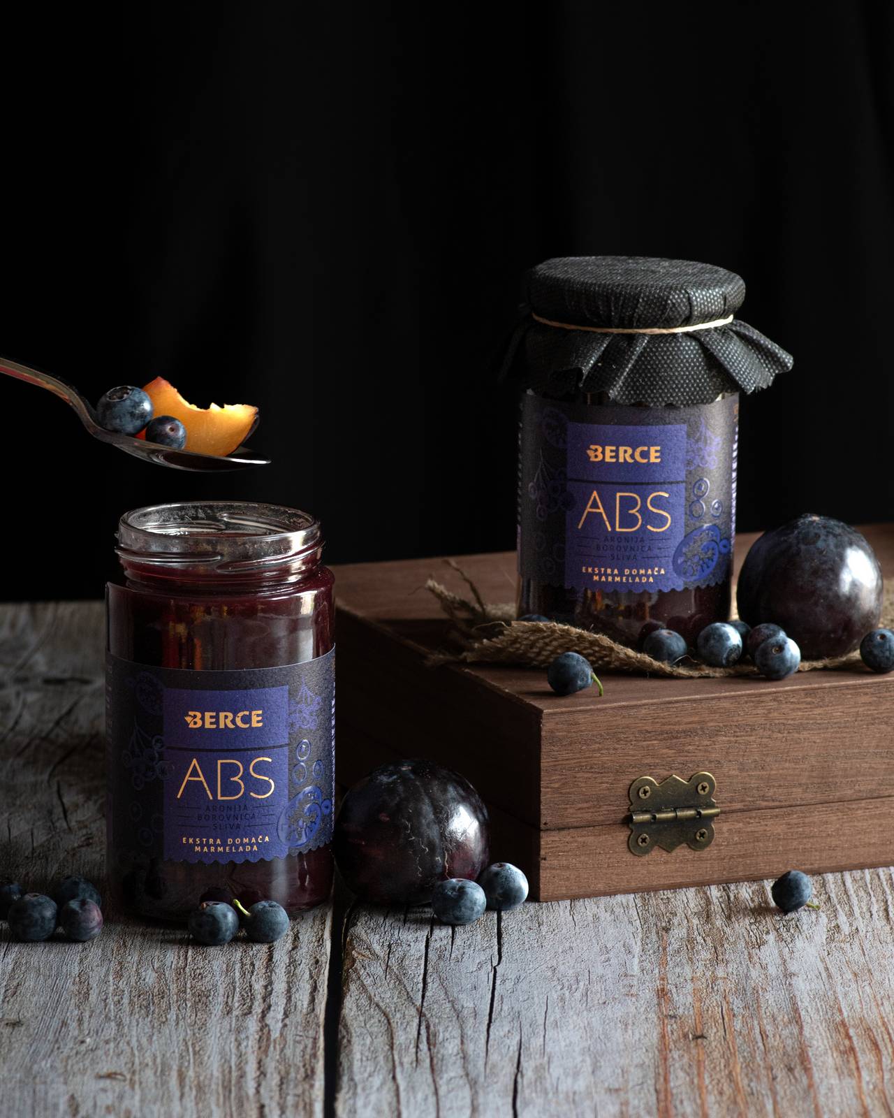 ABS - aronia, blauwe bes, pruim - fruitspread