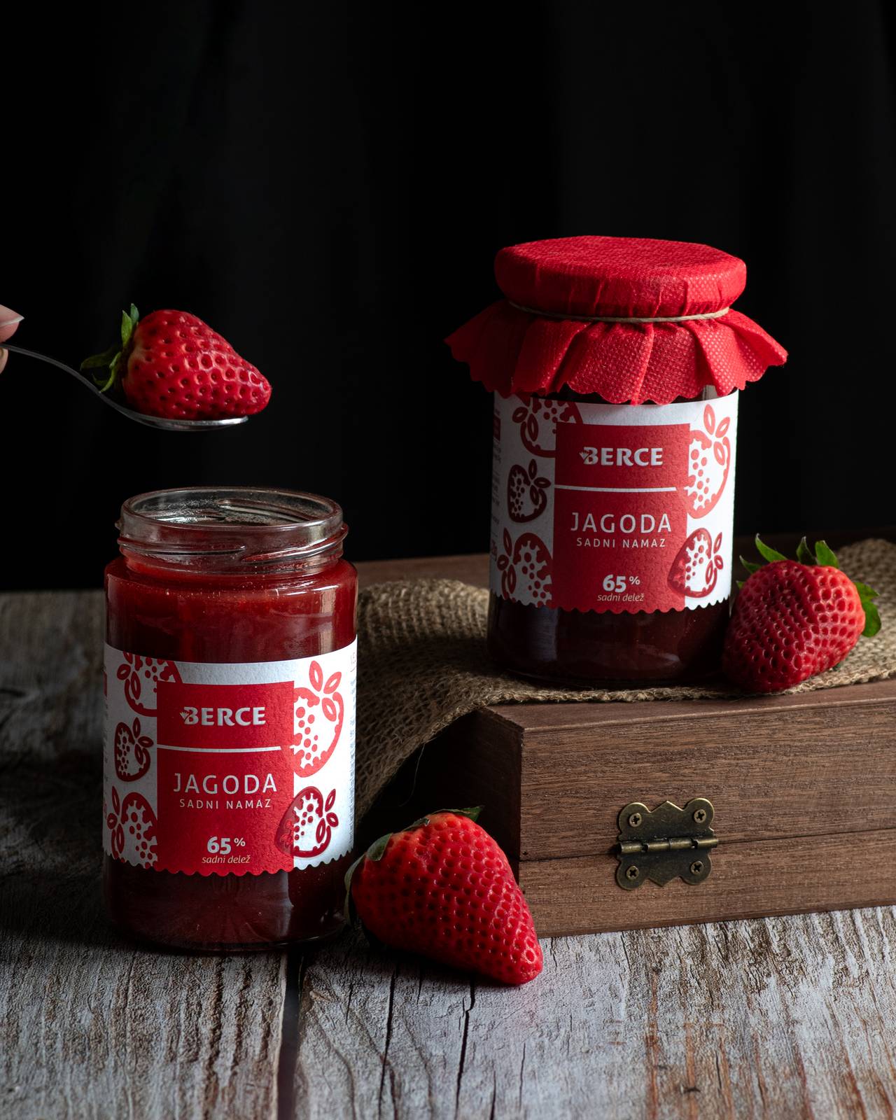 Aardbeienfruitspread