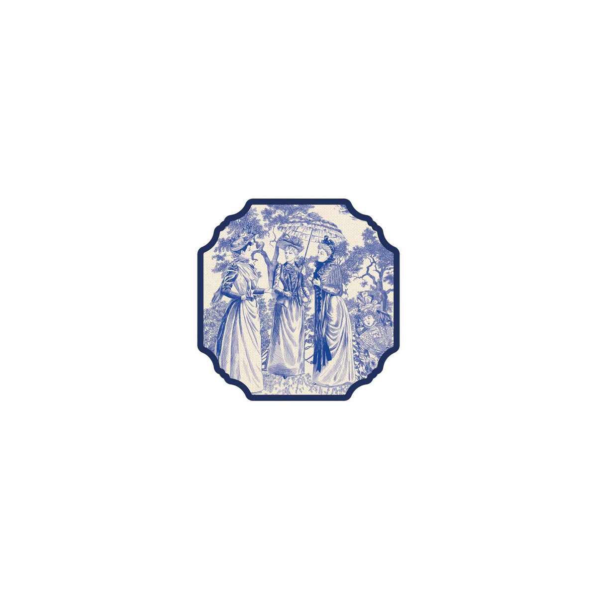 Sous-verre Toile de Jouy