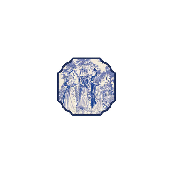 Sous-verre Toile de Jouy