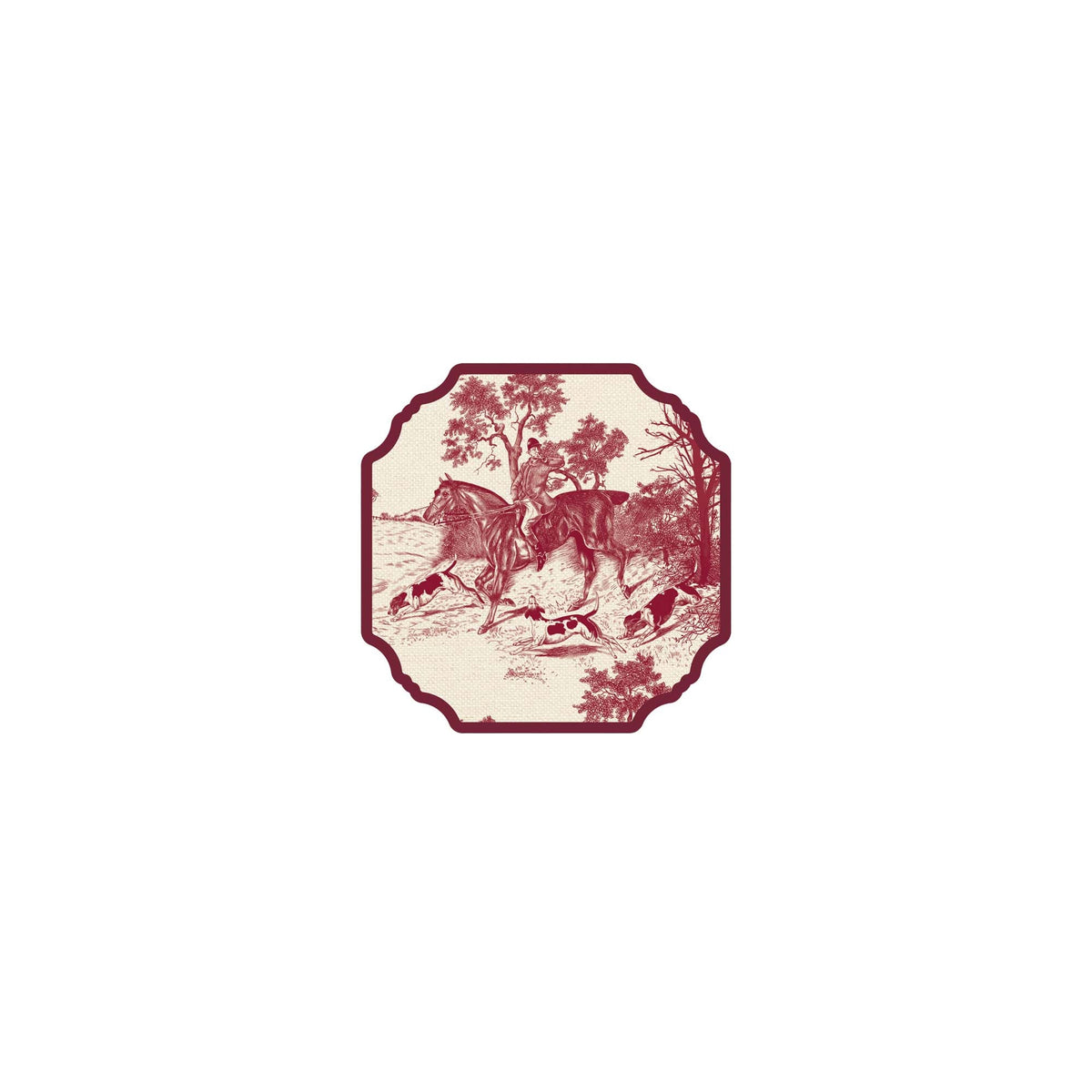 Sous-verre Toile de Jouy