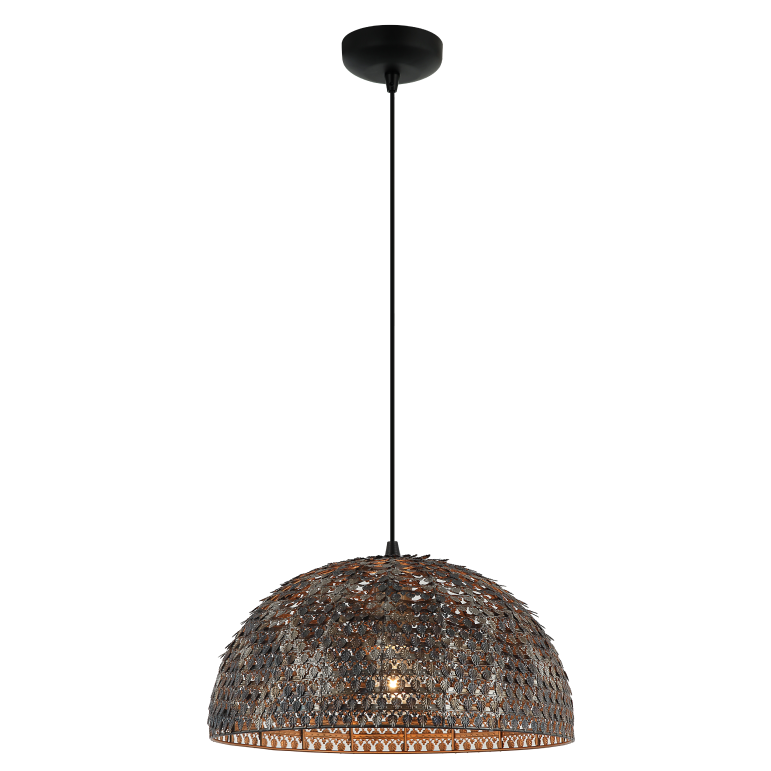 Moderne zwarte hanglamp Bilancia met een strakke vormgeving. Perfect voor een eigentijdse sfeer in jouw interieur.