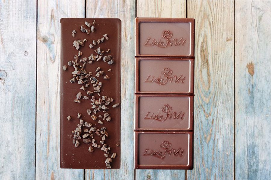 Organic Raw Chocolate - Orange with Cocoa Nibs 50g