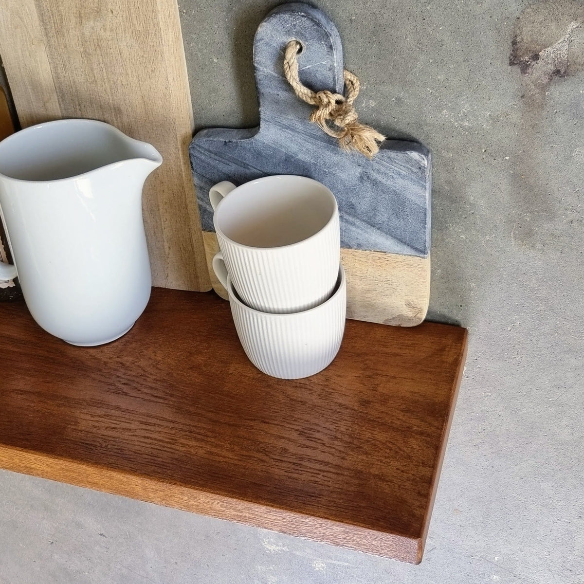 Floating Oak Wall Shelf