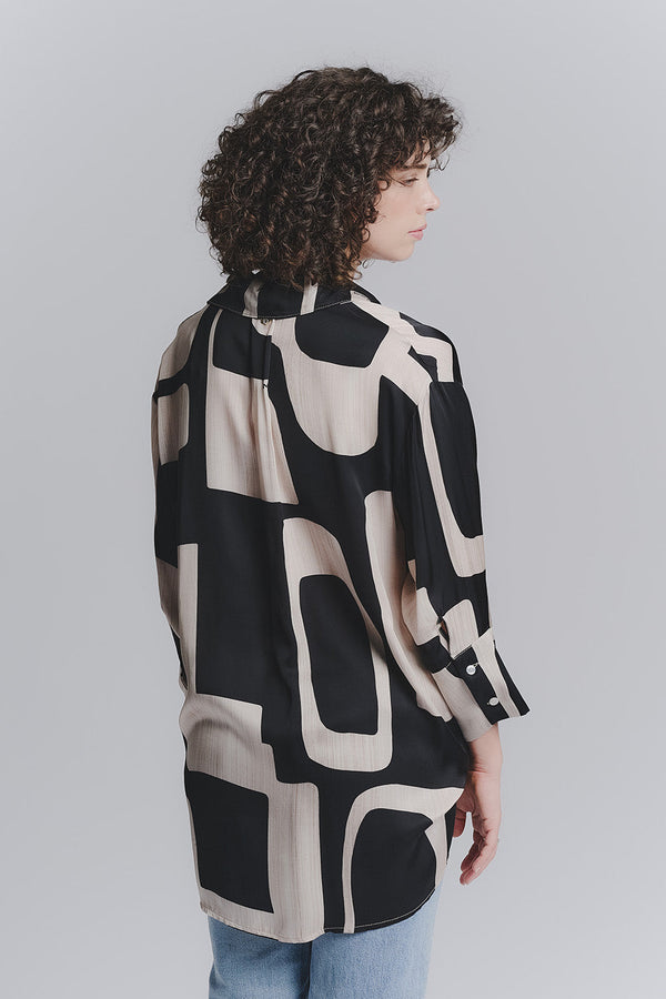 Blusa Bottoncini Nero - Barone Firenze