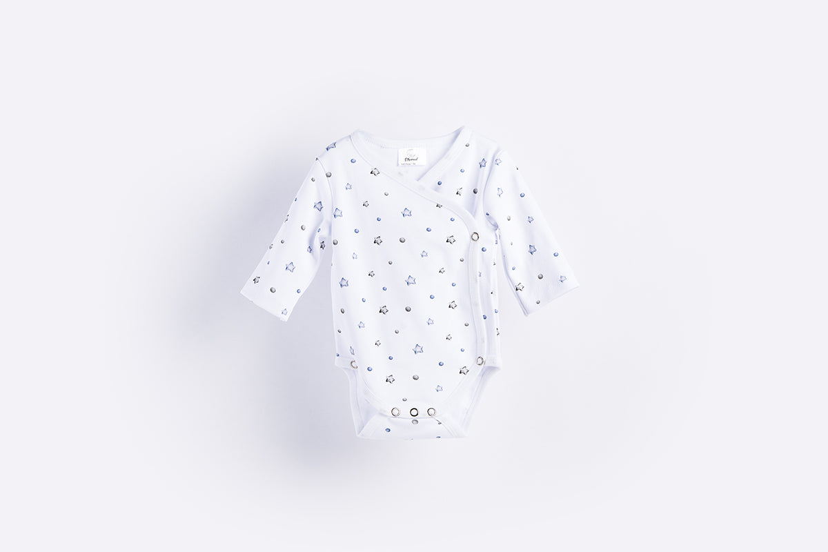 Baby Bodysuit - Gray Stars
