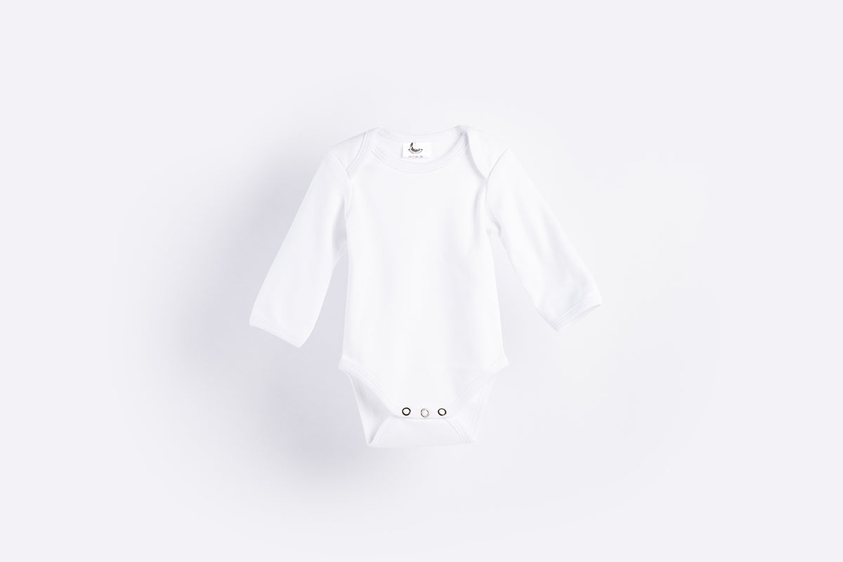 Long Sleeve Bodysuit - Organic Cotton - White