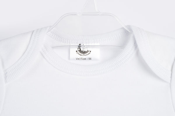 Long Sleeve Bodysuit - Organic Cotton - White