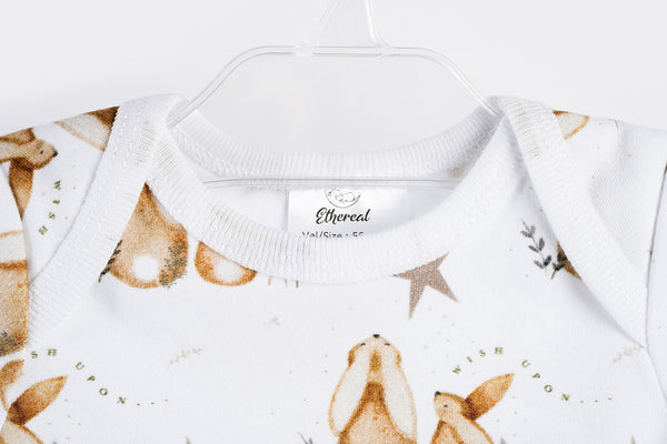 Long Sleeve Bodysuit - Bunnies and Stars