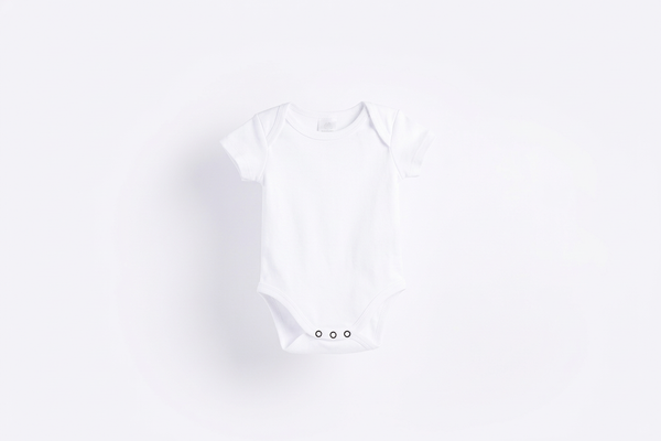 Short Sleeve Bodysuit - ORGANIC COTTON - white
