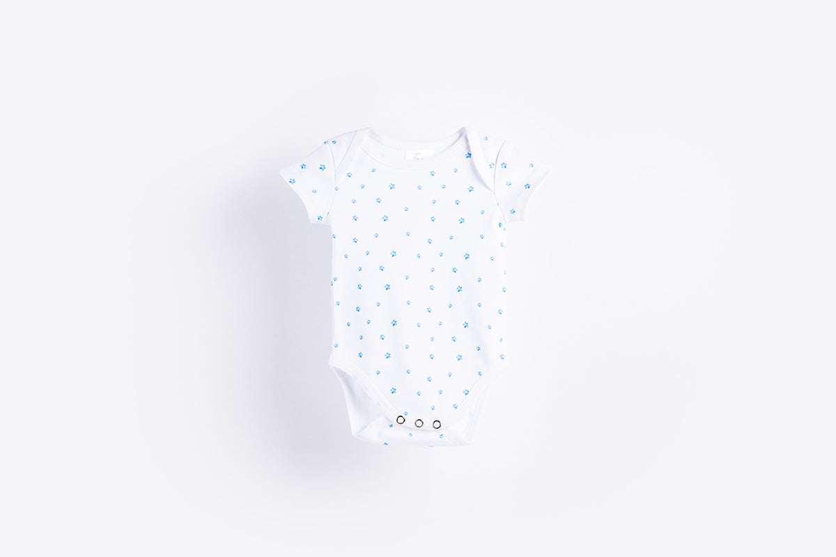 Short Sleeve Bodysuit - Blue Stars