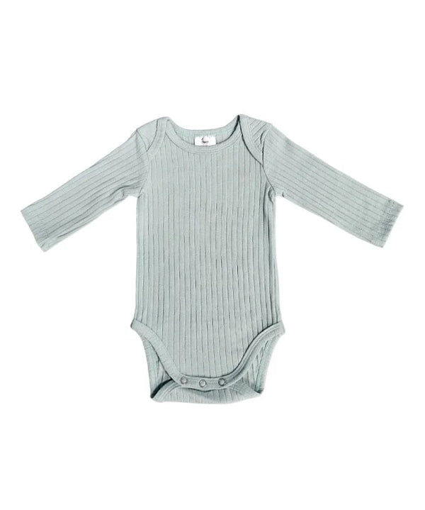 Long Sleeve Bodysuit - Mint (ribbed)