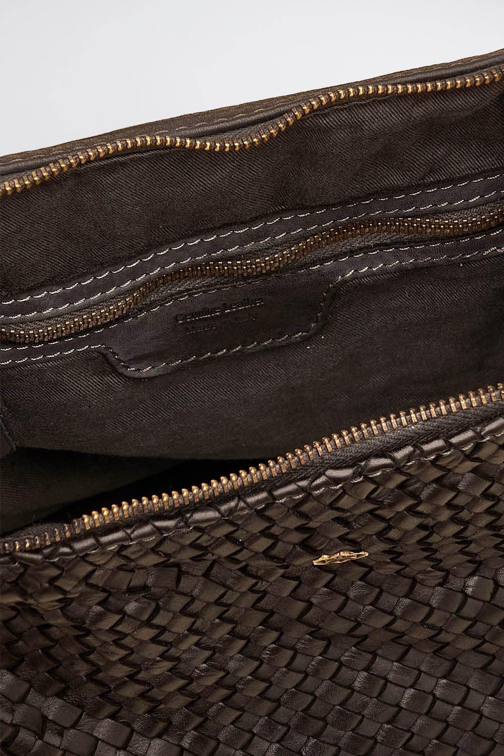 Bologna Intreccio borsa donna 100% vera pelle made in Italy - Barone Firenze