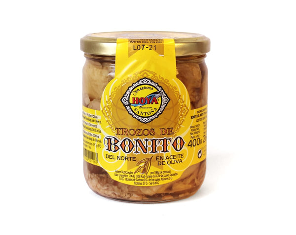 Tarro de trozos de Bonito del Norte en aceite de oliva HOYA 400g