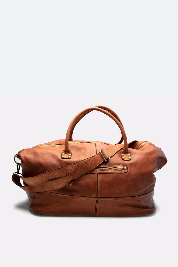 Borsone Vintage 100% vera pelle made in Italy - Barone Firenze
