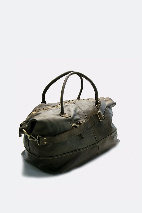 Borsone Vintage 100% vera pelle made in Italy - Barone Firenze