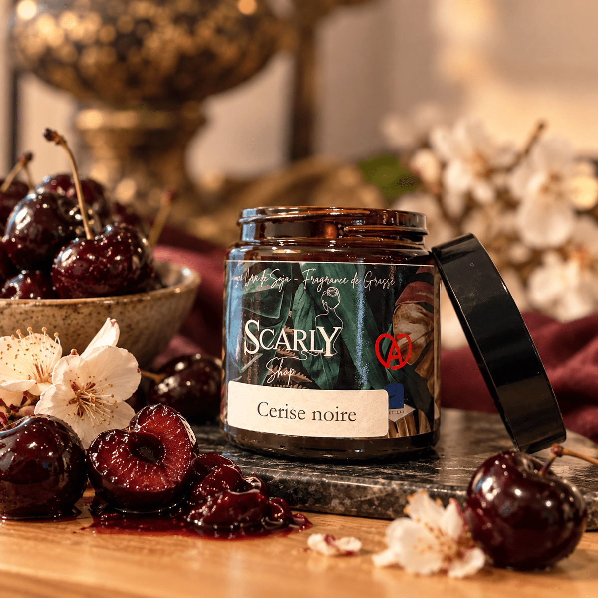 Bougie Cerise Noire - Scarly Shop