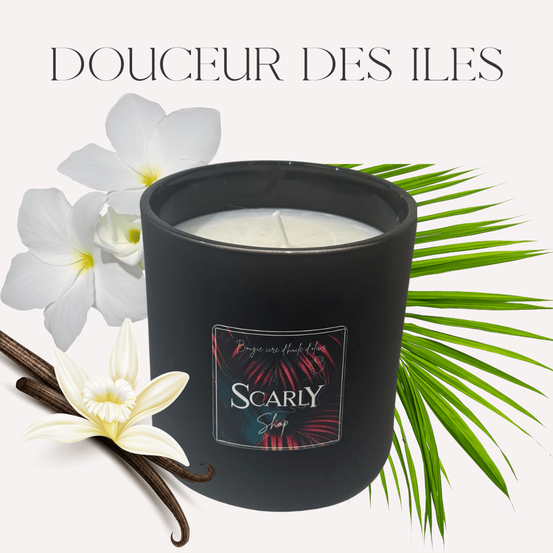 Bougie monoi - Douceur des iles - Monoi vanille - Scarly Shop