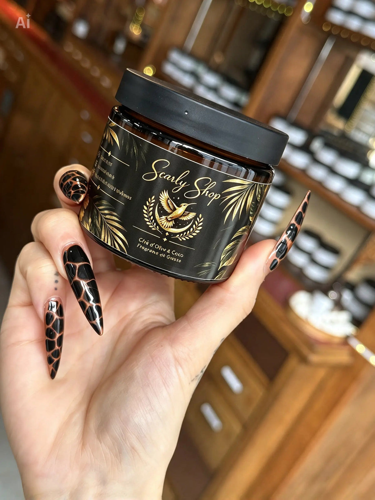 Bougie Scarly nouvelle formule - Artisanale | Cire Coco & Olive | Scarly Shop - Scarly Shop