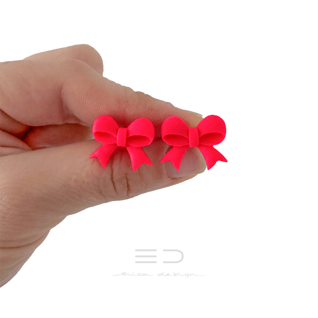 bow | neon red-pink
