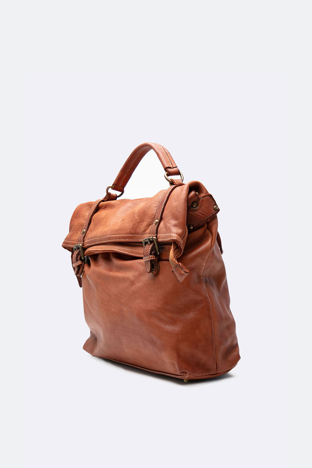 Zaino Brn-050 100% vera pelle Made in Italy - Barone Firenze